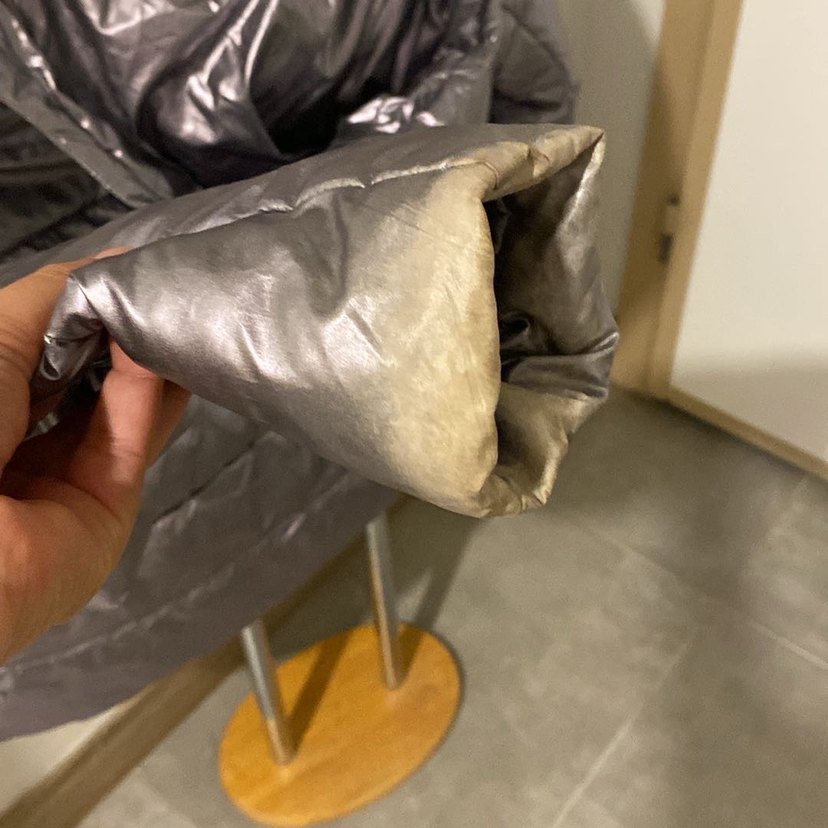 Gri Parlak Kadın Kışlık Mont - Görsel 4