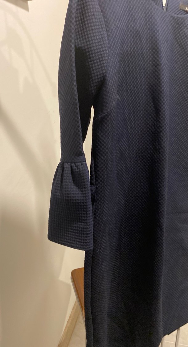 Kadın Lacivert diz altı elbise - Görsel 2