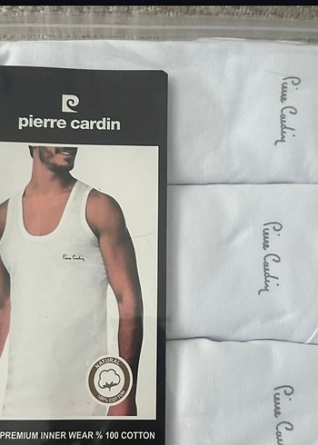 Pierre Cardin Erkek Beyaz Baskili Atlet