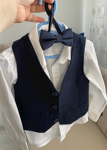 Erkek Çocuk Koyu Mavi Takım Elbise - Görsel 2