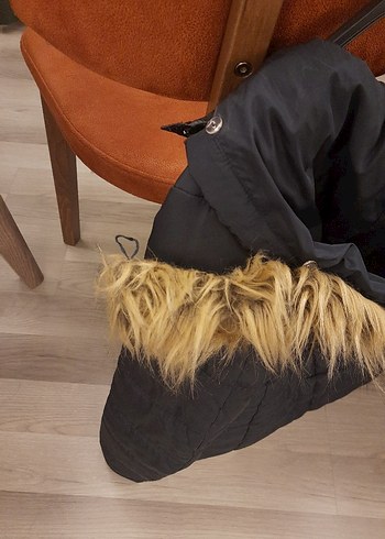 Defacto Kadın Kürklü Lacivert Mont - Görsel 6