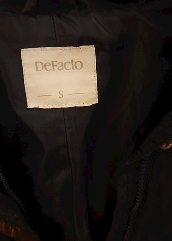 Defacto Kadın Kürklü Lacivert Mont - Görsel 3