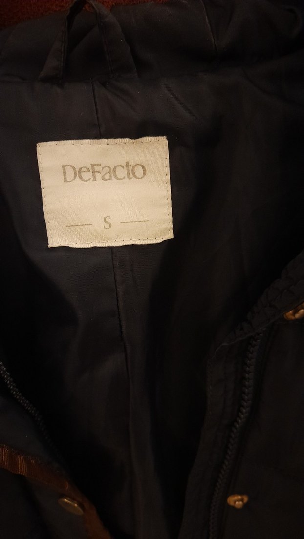 Defacto Kadın Kürklü Lacivert Mont - Görsel 3