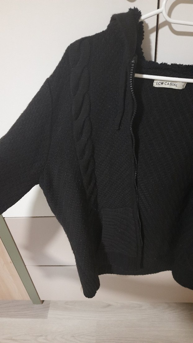 Lc Waikiki Siyah Örgü Kadın Hırka - Görsel 2