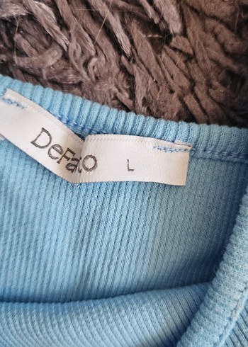 Mavi Fırfırlı Kolsuz Triko Elbise - Görsel 3