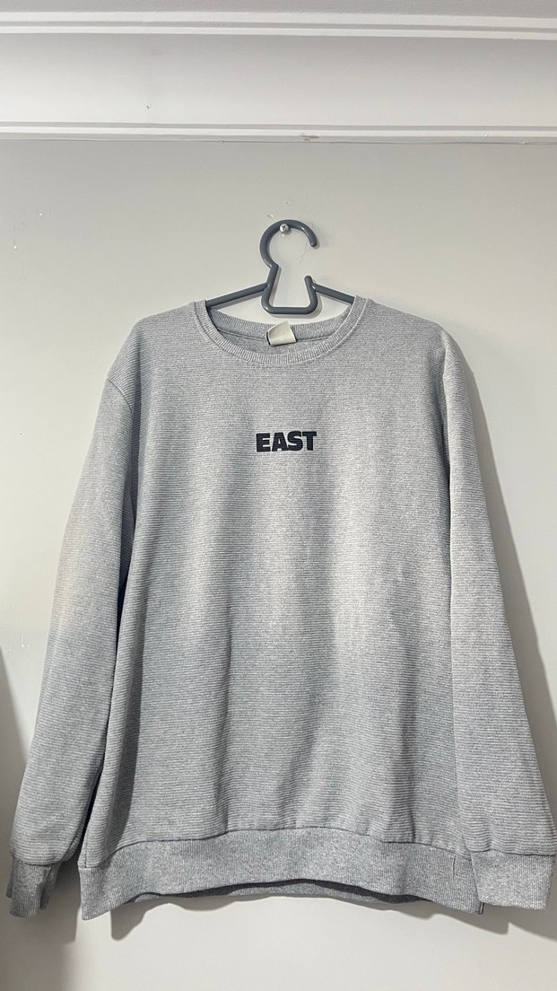 Gri Erkek Sweatshirt Uzun Kollu Basic - Görsel 2