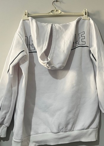 Beyaz Baskılı Erkek  Sweatshirt - Görsel 3