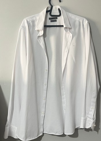 Beyaz Erkek Keten Gömlek - Görsel 3