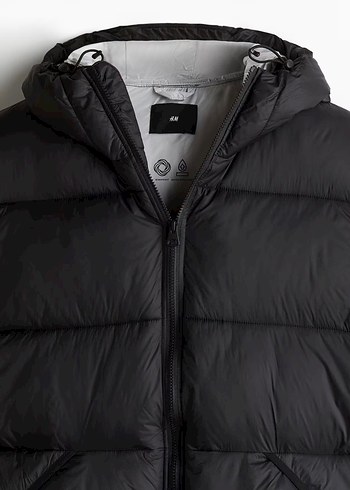 Siyah Kapüşonlu Kadın Kış Montu - Görsel 2