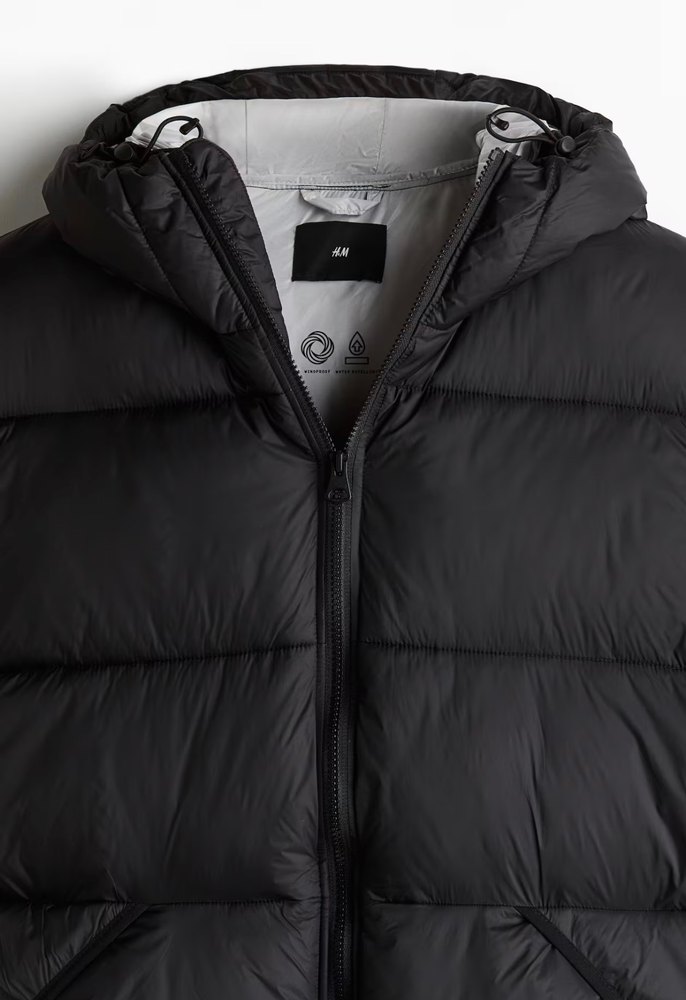 Siyah Kapüşonlu Kadın Kış Montu - Görsel 2