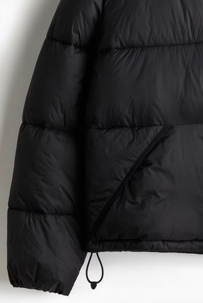 Siyah Kapüşonlu Kadın Kış Montu - Görsel 3