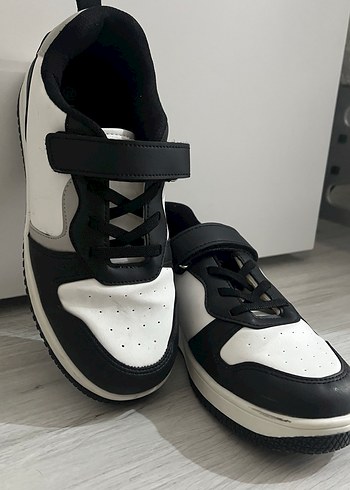 Siyah Beyaz Erkek Spor Ayakkabı - Görsel 3