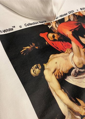 Beyaz Off-White Kapüşonlu Erkek Sweatshirt - Görsel 8