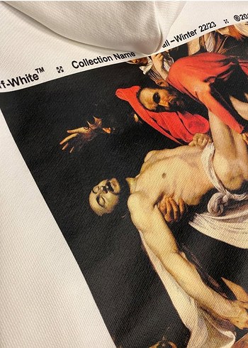 Beyaz Off-White Kapüşonlu Erkek Sweatshirt - Görsel 7