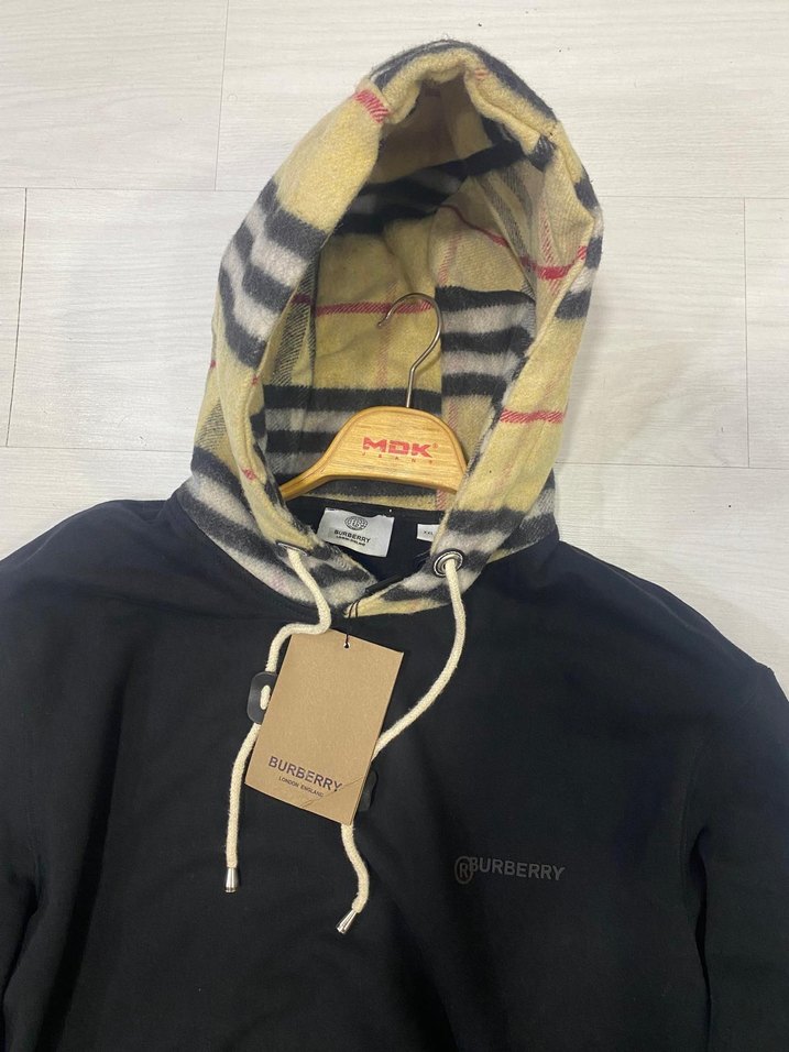 Burbery kapsonlu erkek swetshirt - Görsel 4