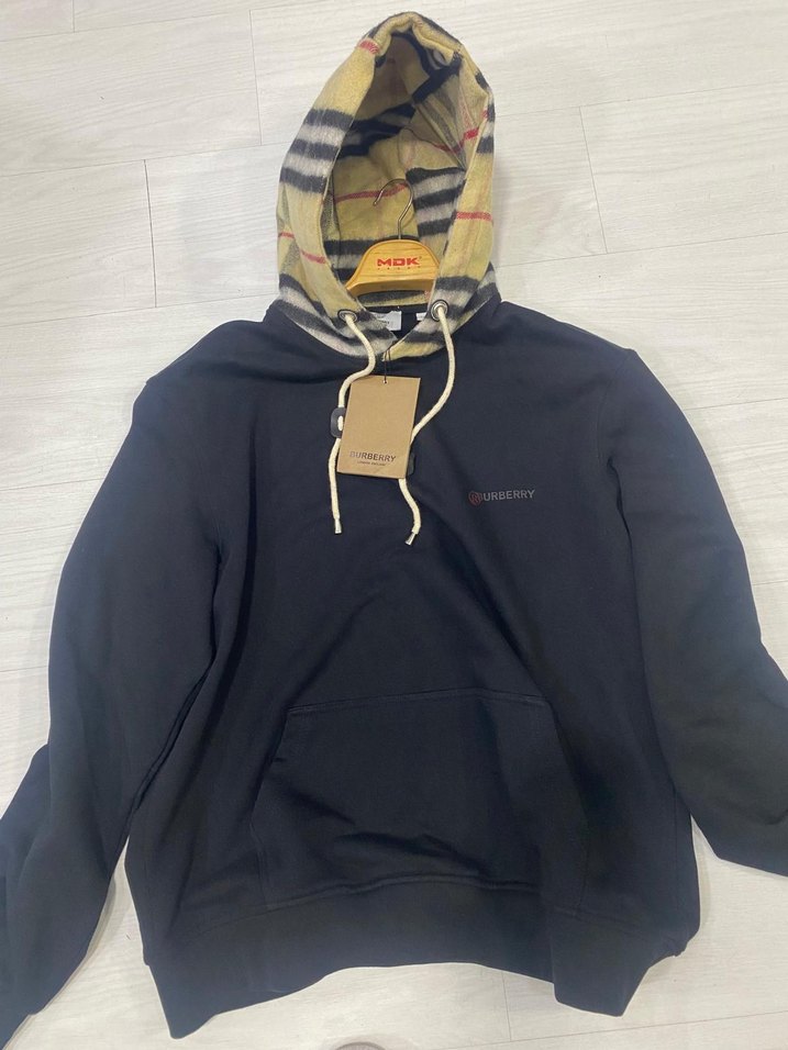 Burbery kapsonlu erkek swetshirt - Görsel 5