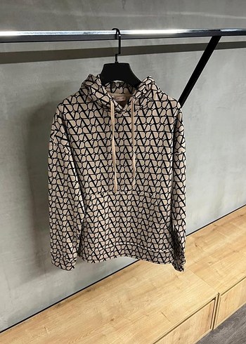 Valentino Erkek Kahverengi Kapüşonlu Sweatshirt - Görsel 2