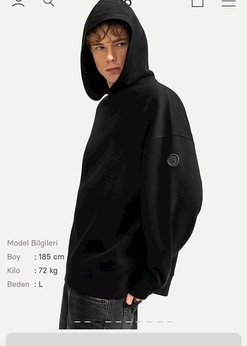 Kaft kapsonlu swetshirt - Görsel 3