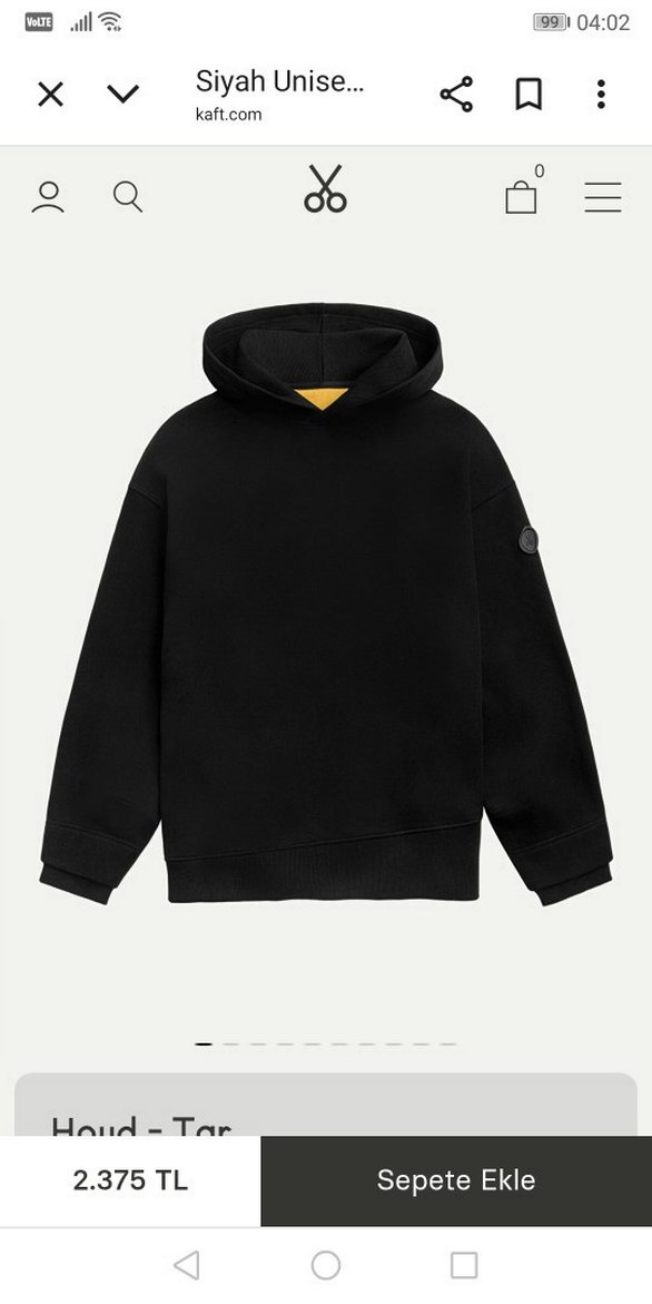 Kaft kapsonlu swetshirt - Görsel 2