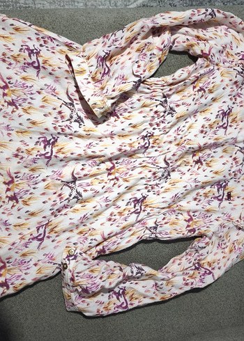 Kız Çocuk Pembe Uzun Kollu Bağlamalı Elbise - Görsel 2