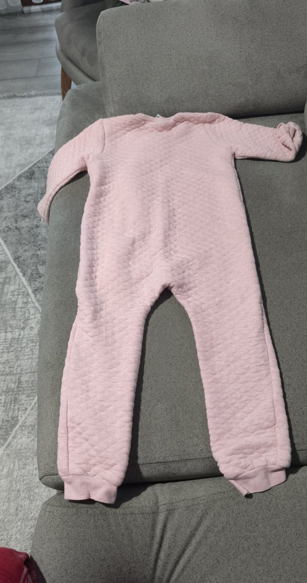 Kız Bebek Pembe Fermuarlı Tulumu - Görsel 3