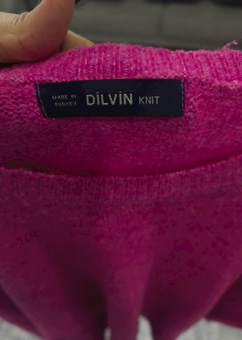 Kadın Pembe Örgü Yün Kazak - Görsel 4