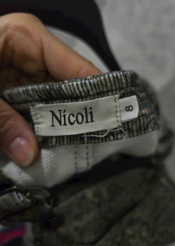 yeşil ve kahverengi Desenli Kadın Uzun Salopet kadife kumaş - Görsel 6