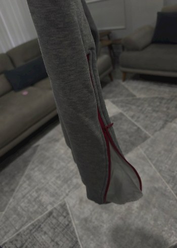 Gri Oversize Kadın Sweatshirt - Görsel 4