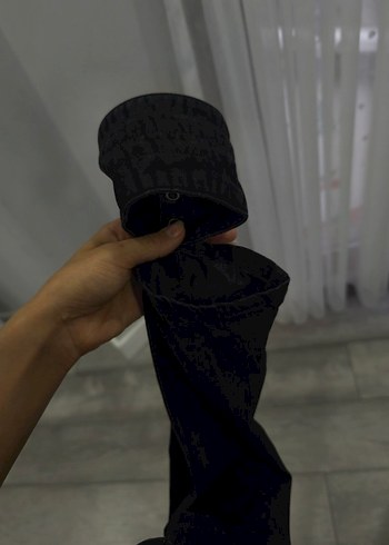 Siyah Kadın Denim gömlek, Normal Boy, Düğmeli - Görsel 7