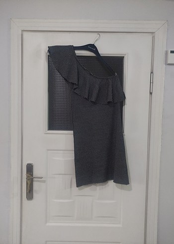 Tek omuz silim fit elbise - Görsel 3