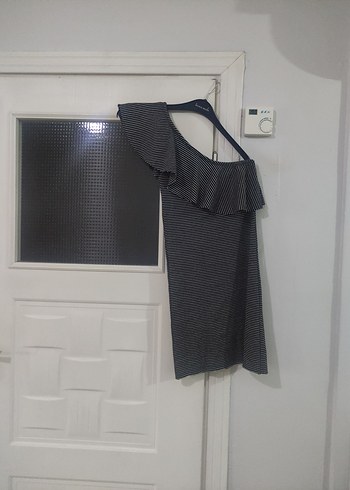 Tek omuz silim fit elbise - Görsel 2