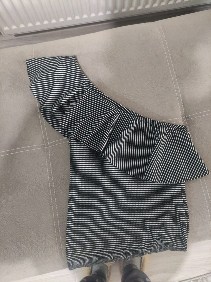 Tek omuz silim fit elbise - Görsel 4