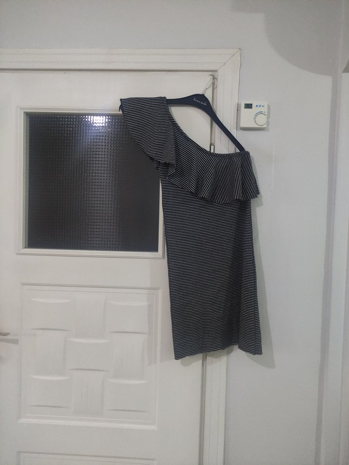 Tek omuz silim fit elbise - Görsel 2