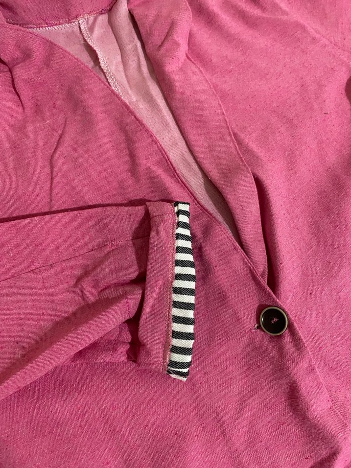 Pembe Düğmeli Kadın Blazer Ceket - Görsel 2