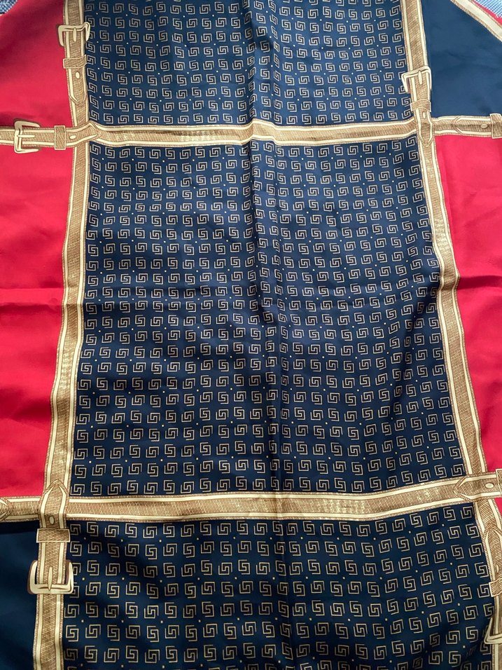 Kırmızı Bohem ve karışık desen Kadın eşarp - Görsel 2