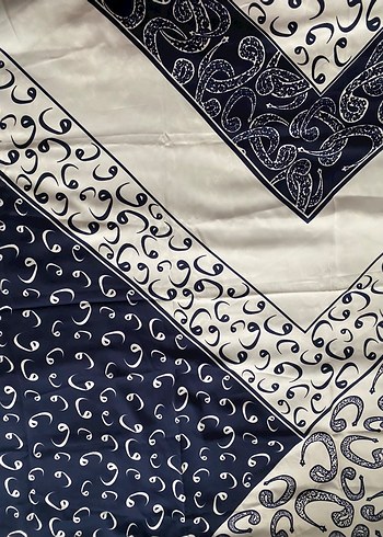 Beyaz Bohem Tarzlı İpek Kadın Eşarp seti - Görsel 3