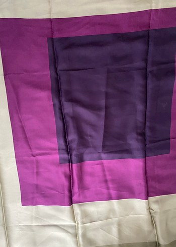 Kadın Çok Renkli İpek eşarp - Görsel 2