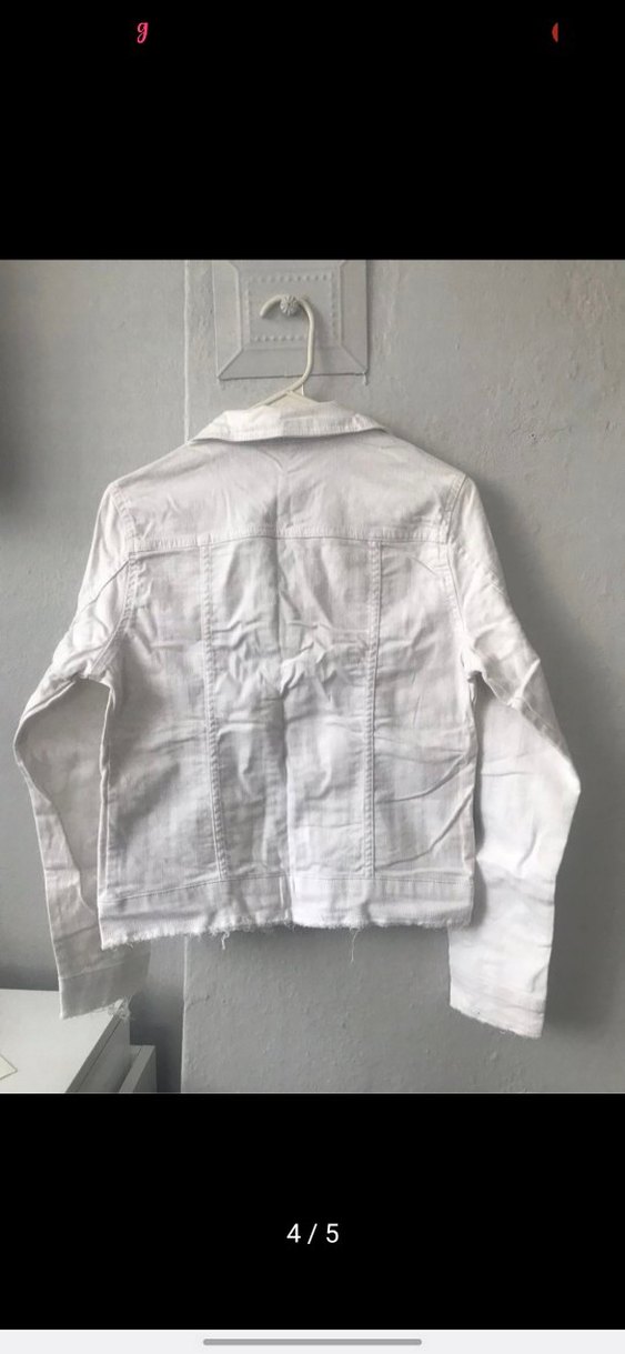 Vitrin Marka Düğmeli Beyaz Kadın Kot Ceket - Görsel 4