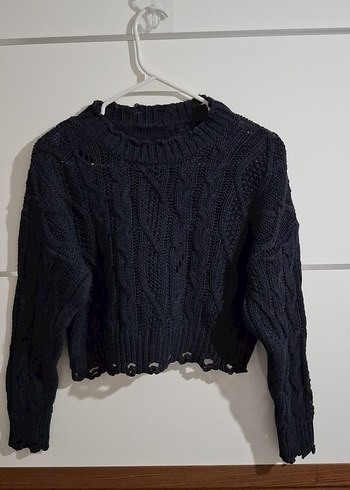 Füme Örgü Kadın Kazak - Görsel 3