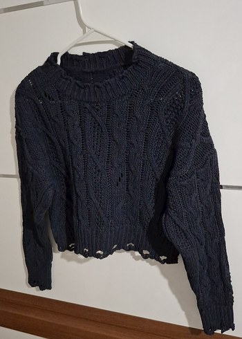 Füme Örgü Kadın Kazak - Görsel 2