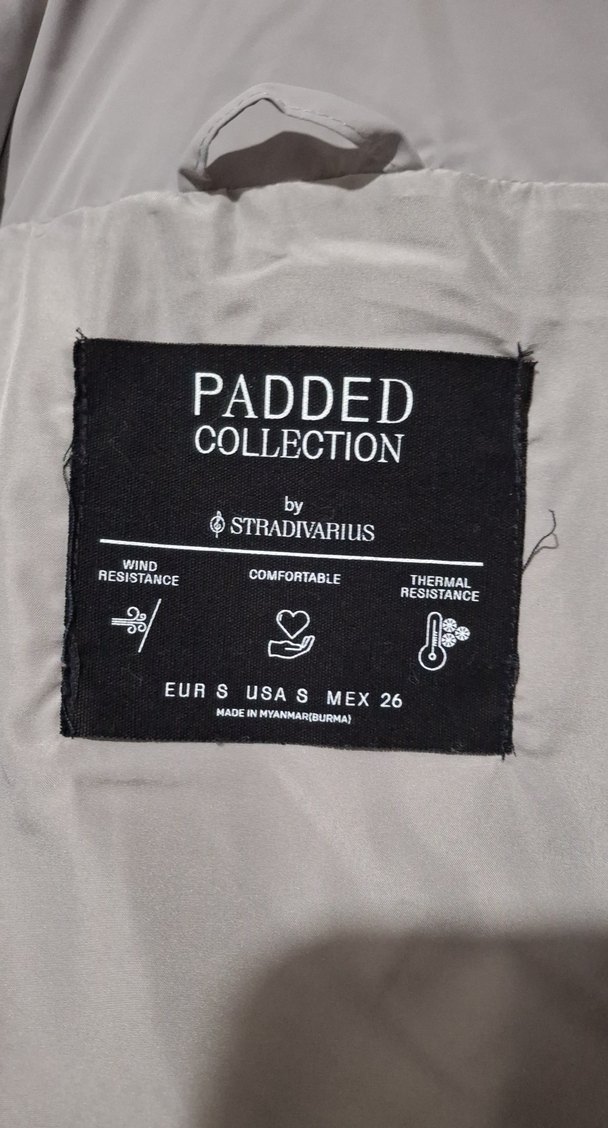 Stradivarius Gri Midi Boy Kadın Kışlık Mont - Görsel 3