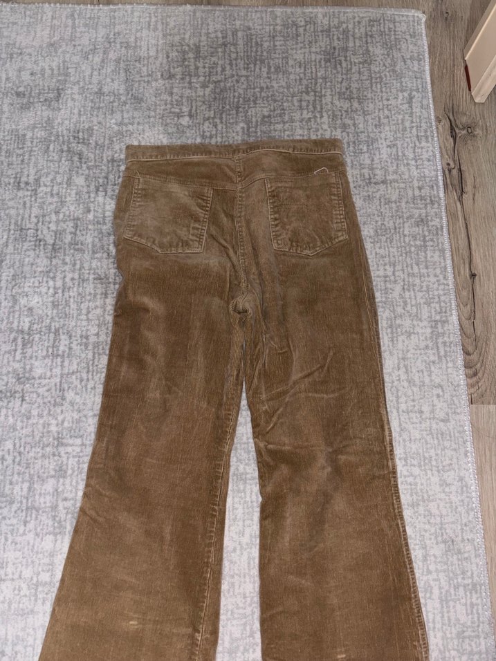 Kadın Kahverengi Süet Bol Kesim Pantolon - Görsel 2