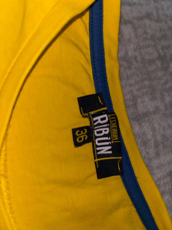 Sarı Fenerbahçe Spor Kulübü Baskılı Kadın Tişört - Görsel 2