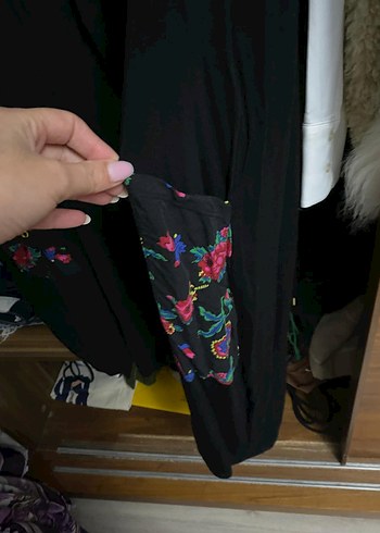 Siyah Midi  Elbise cepli - Görsel 2