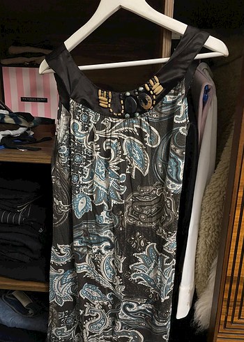 Gri Desenli elbise - Görsel 2