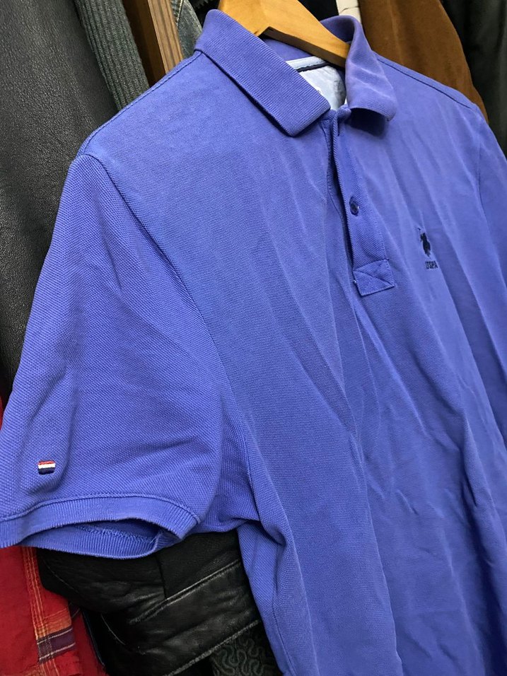 Erkek Mavi Polo Yaka Tişört - Görsel 3