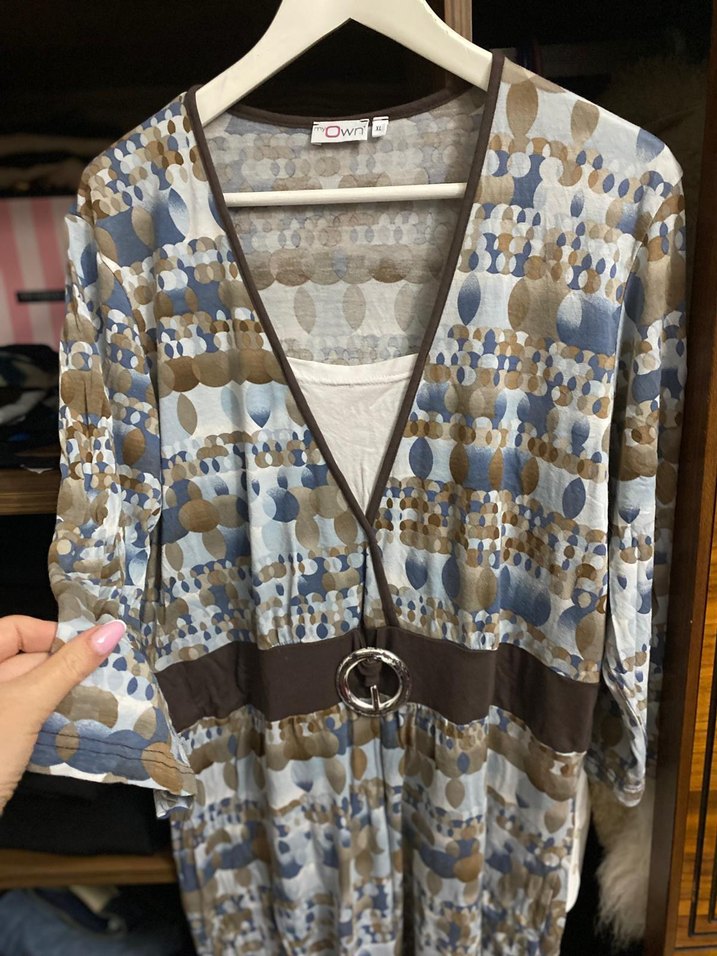 Bohem Tarz Uzun Kollu Kuşaklı Tunik - Görsel 2