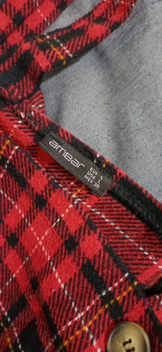 kırmızı kareli aslıkı tulum - Görsel 3