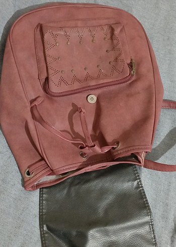 Kahverengi Deri Kadın Sırt Çantası - Görsel 3