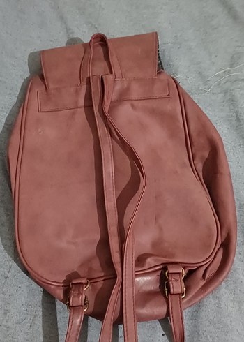 Kahverengi Deri Kadın Sırt Çantası - Görsel 2